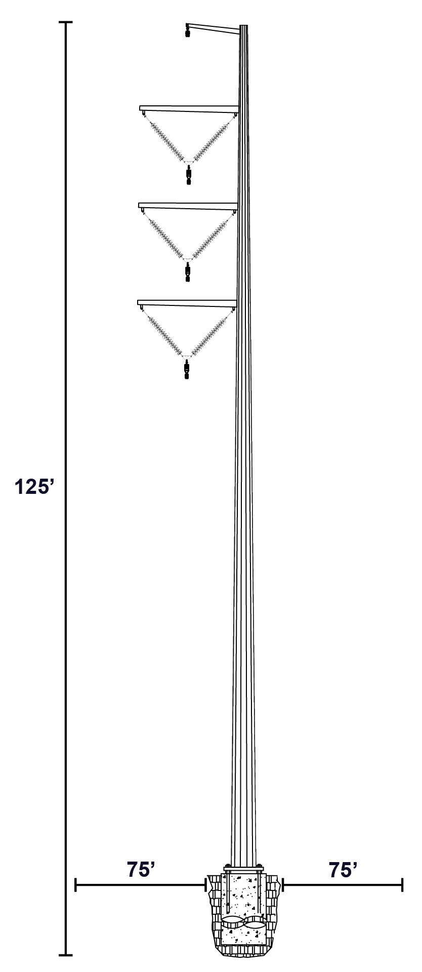 Single Circuit 345 kV Vertical Davit Arm